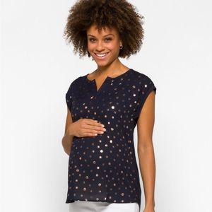 Reece Maternity Mixed Material Top